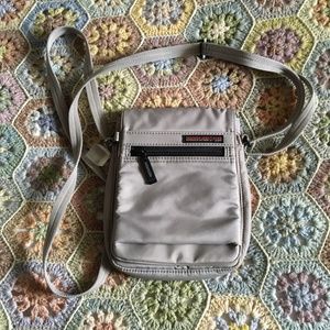 HEDGREN URBAN BAGS Light Pearl Grey Nylon Crossbody Bag